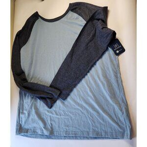 Men's Crew Neck Long Sleeve Tee By George  2XL/2XG  Moisture Wicking Comfortable